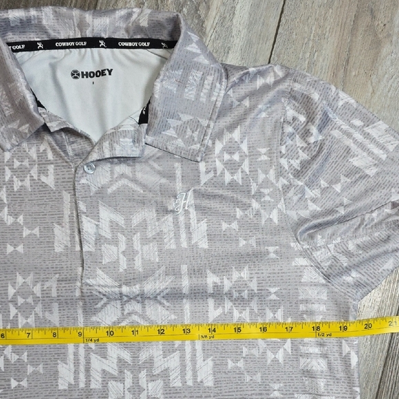 Hooey | Men's "The Weekender" Grey Short Sleeve Polo Shirt - Picture 3 of 7